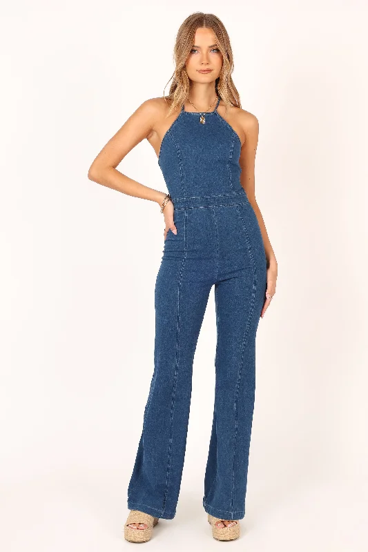 Kayla Denim Jumpsuit - Medium Indigo