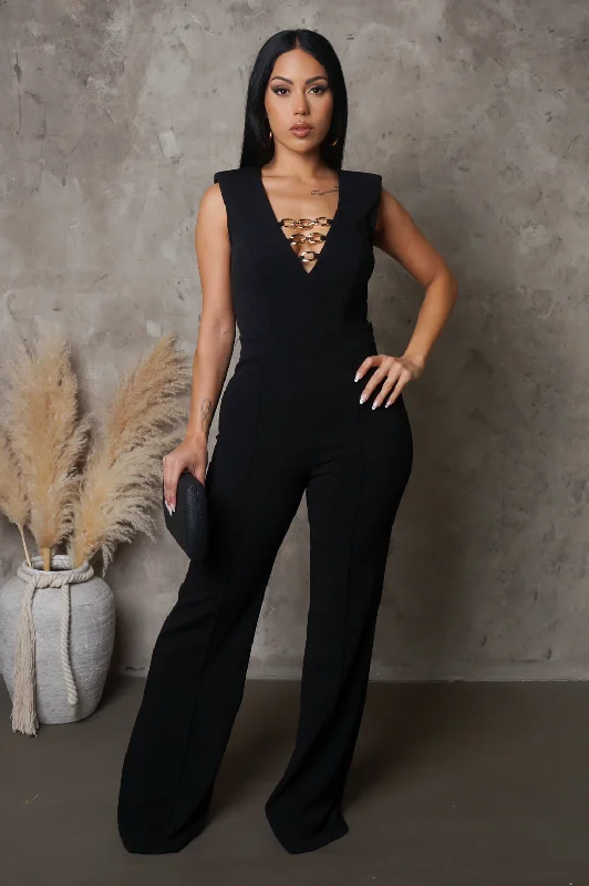 On Stand Still Jumpsuit - Black