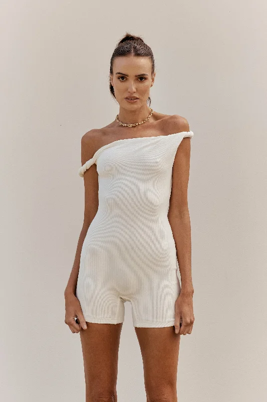 The Poppy Romper Ivory White