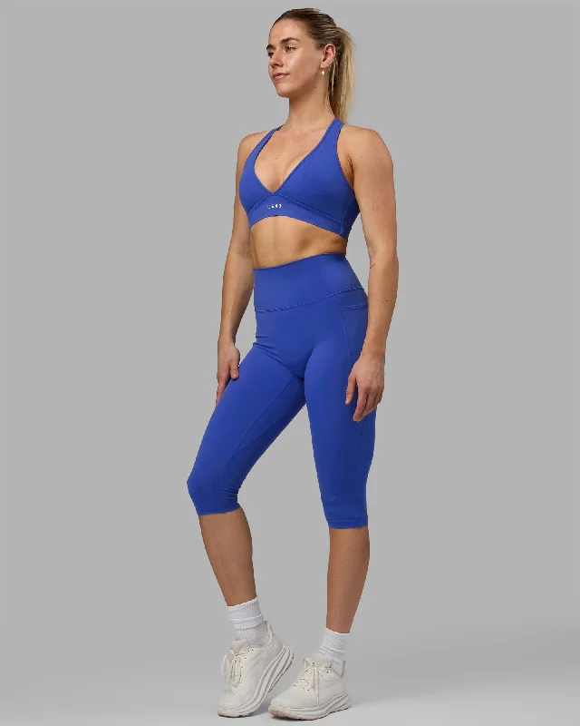 Fusion 3/4 Length Leggings - Power Cobalt