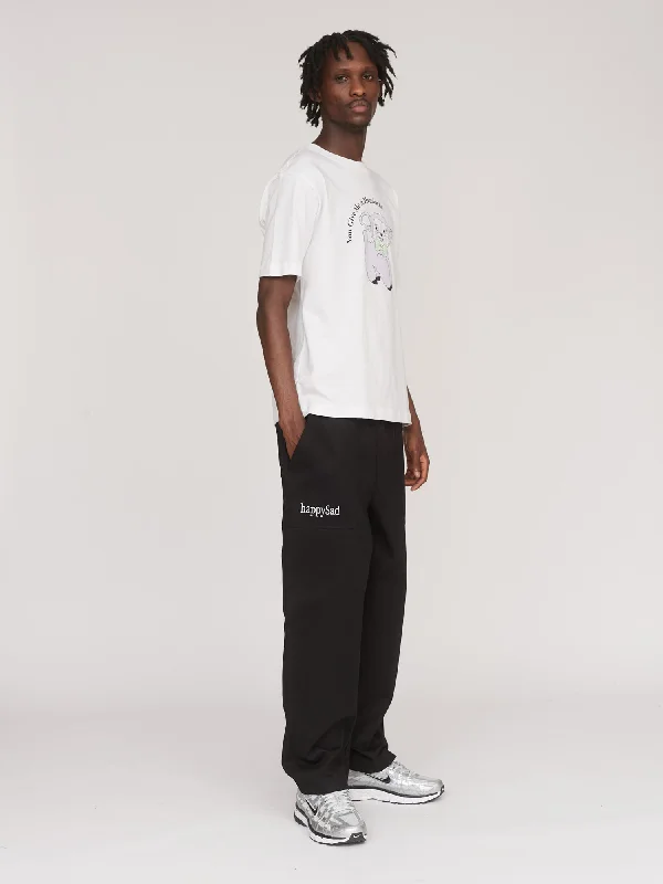 Happy Sad Black Woven Trackpants