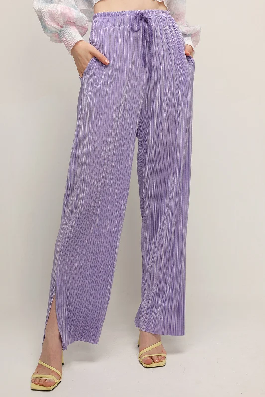 Peyton Crinkled Pleated Pants