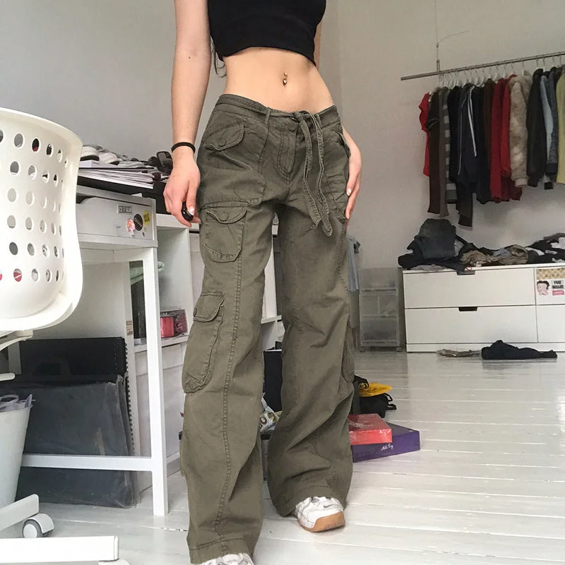 Amy Fashion - Y2K Pockets Cargo Pants