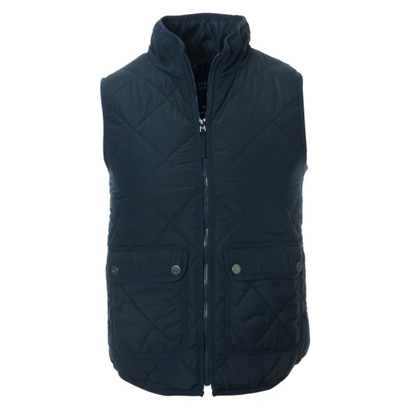 Aeropostale Womens Diamond Quilted Vest, Blue, X-Small