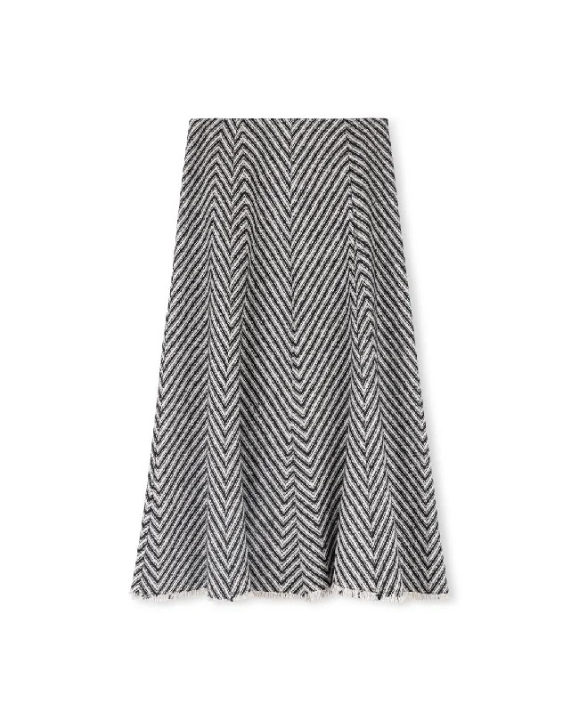 Chevron Wool Skirt