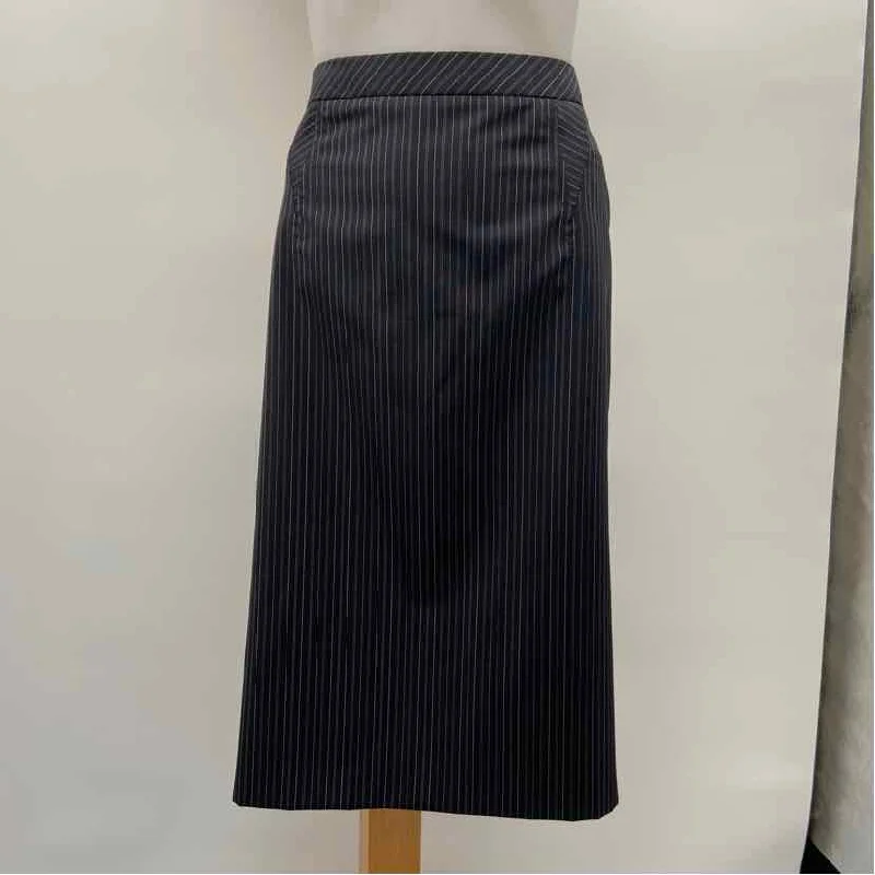 Escada Women's Size 16 Black Pinstripe Skirt