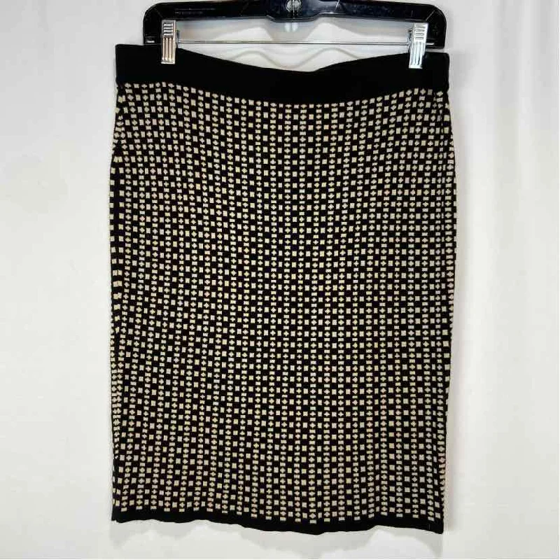 Max Studio Women's Size M Black Geometric Skirt