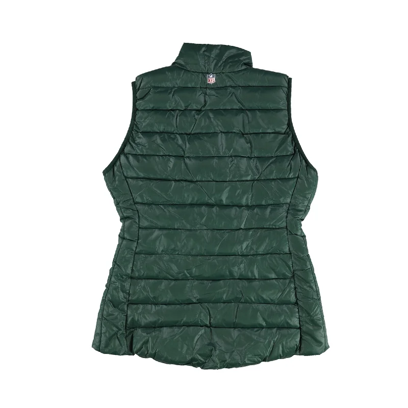 NFL Womens Green Bay Packers Puffer Vest, Green, Small