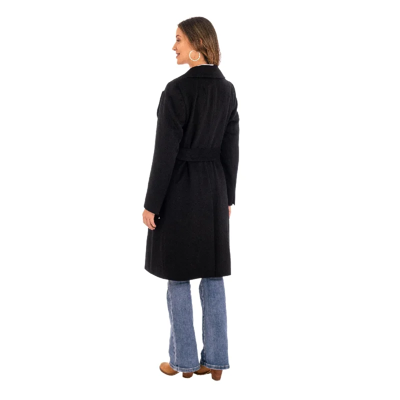 Novica Handmade Classically Chic In Black Baby Blend Long Coat