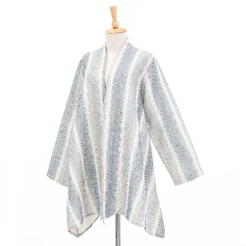 Novica Handmade Rainy Day Long Cotton Jacket