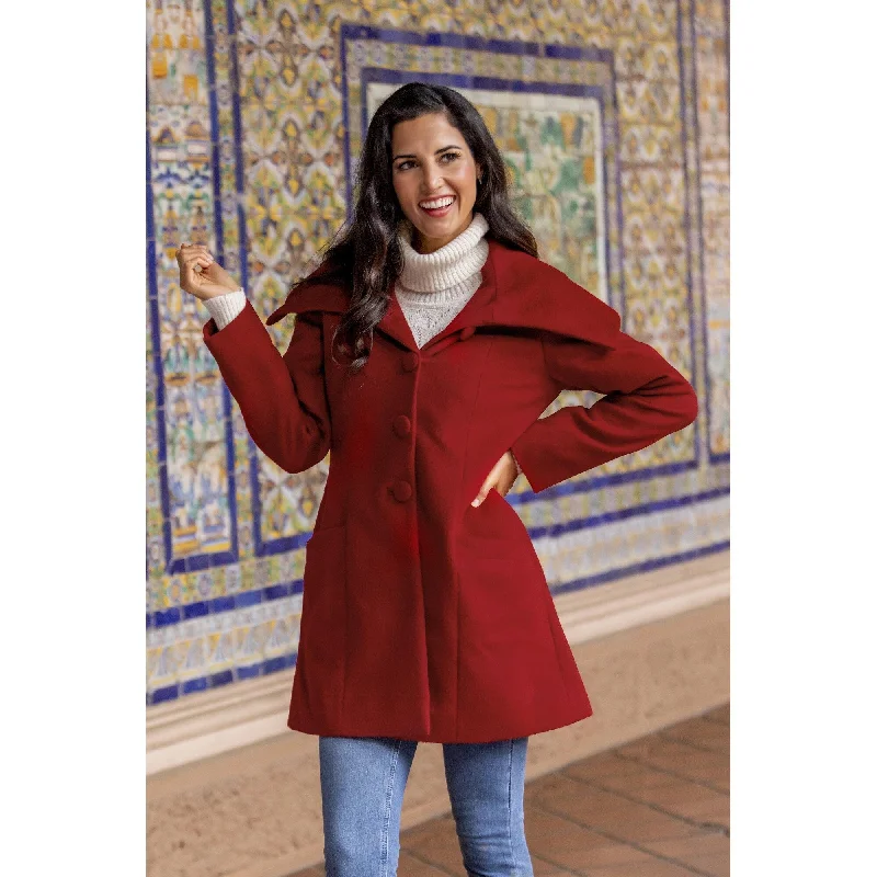 Novica Handmade Red Classic Blend Coat