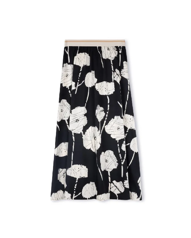 Sole - Color Band Printed Skirt