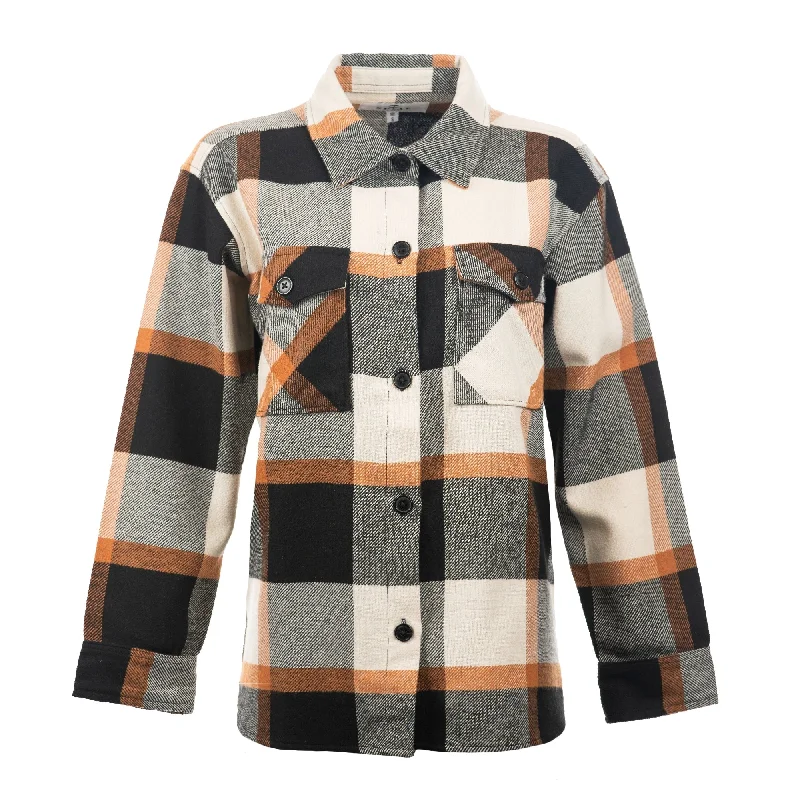 Split Coast Flannel Comfy Shacket