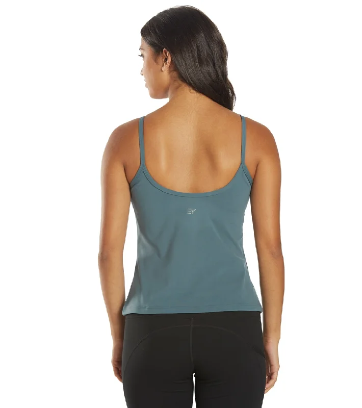 Everyday Yoga Divine Solid Scoop Back Support Tank Eucalyptus Grey