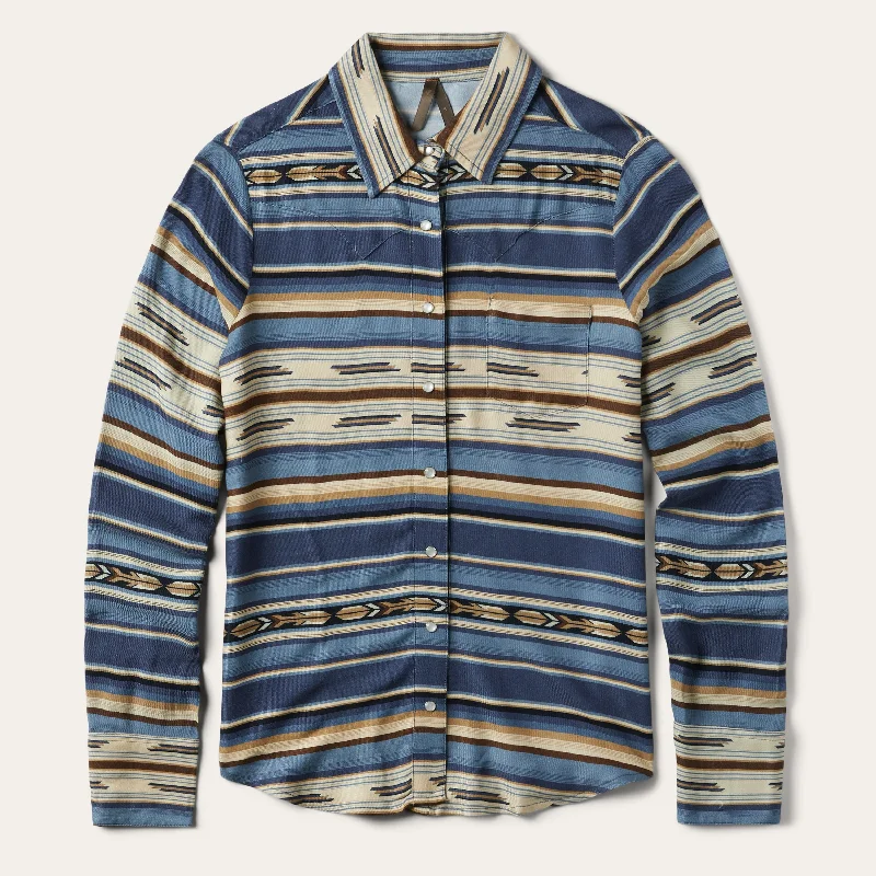 Indigo Serape Print Shirt