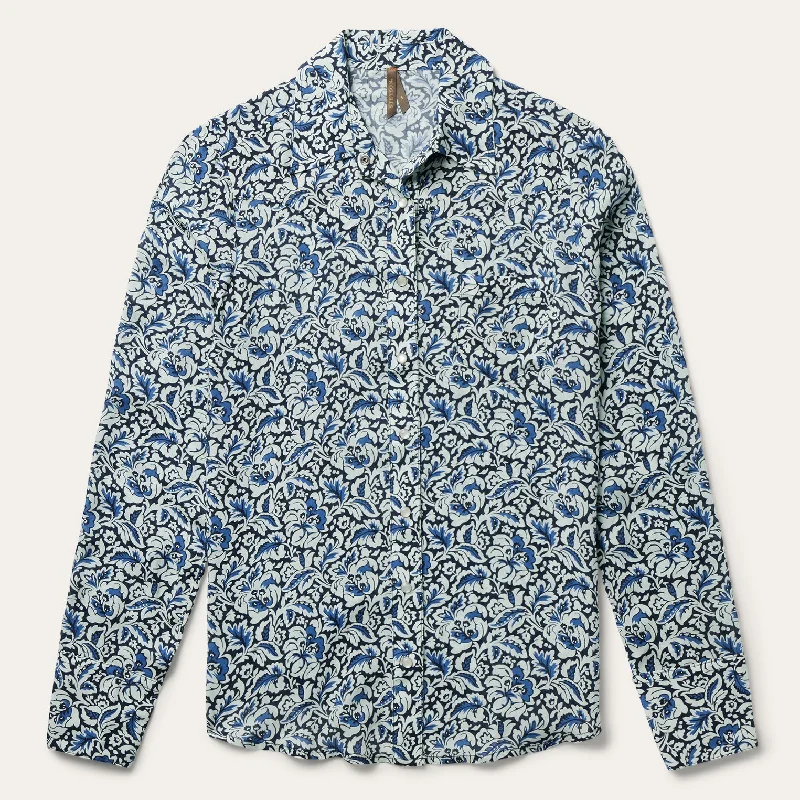 Indigo Tapestry Print Shirt