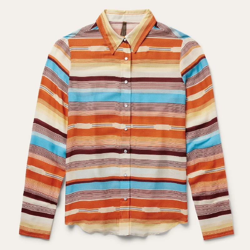 Sunset Serape Print Western Shirt